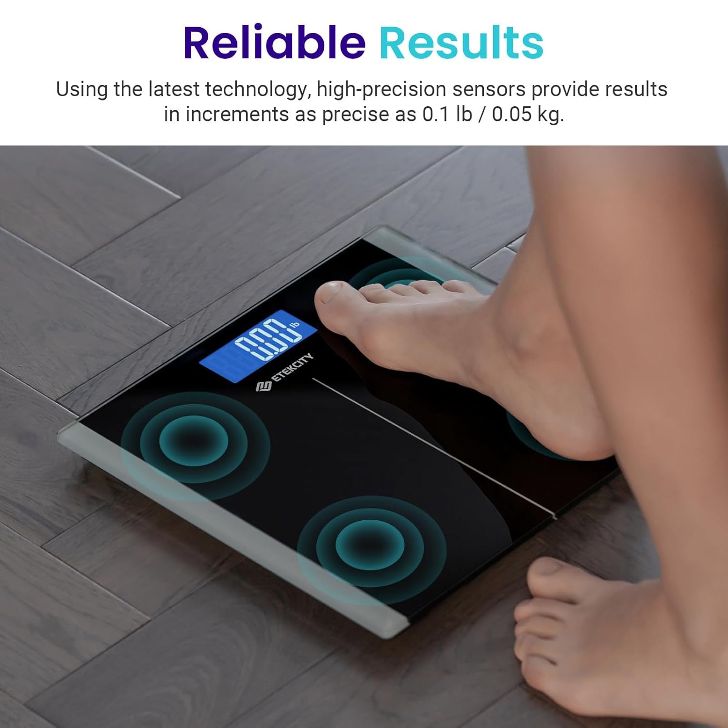 Bathroom Scale for Body Weight, Highly Accurate Digital Electronic Weighing Machine for People, LCD Display, Large Size, 6Mm Tempered Glass for Safe Home Use, Batteries Included, 400 Lbs | Large 6Mm Tempered Glass Platform, Clear LCD Display, Batteries In