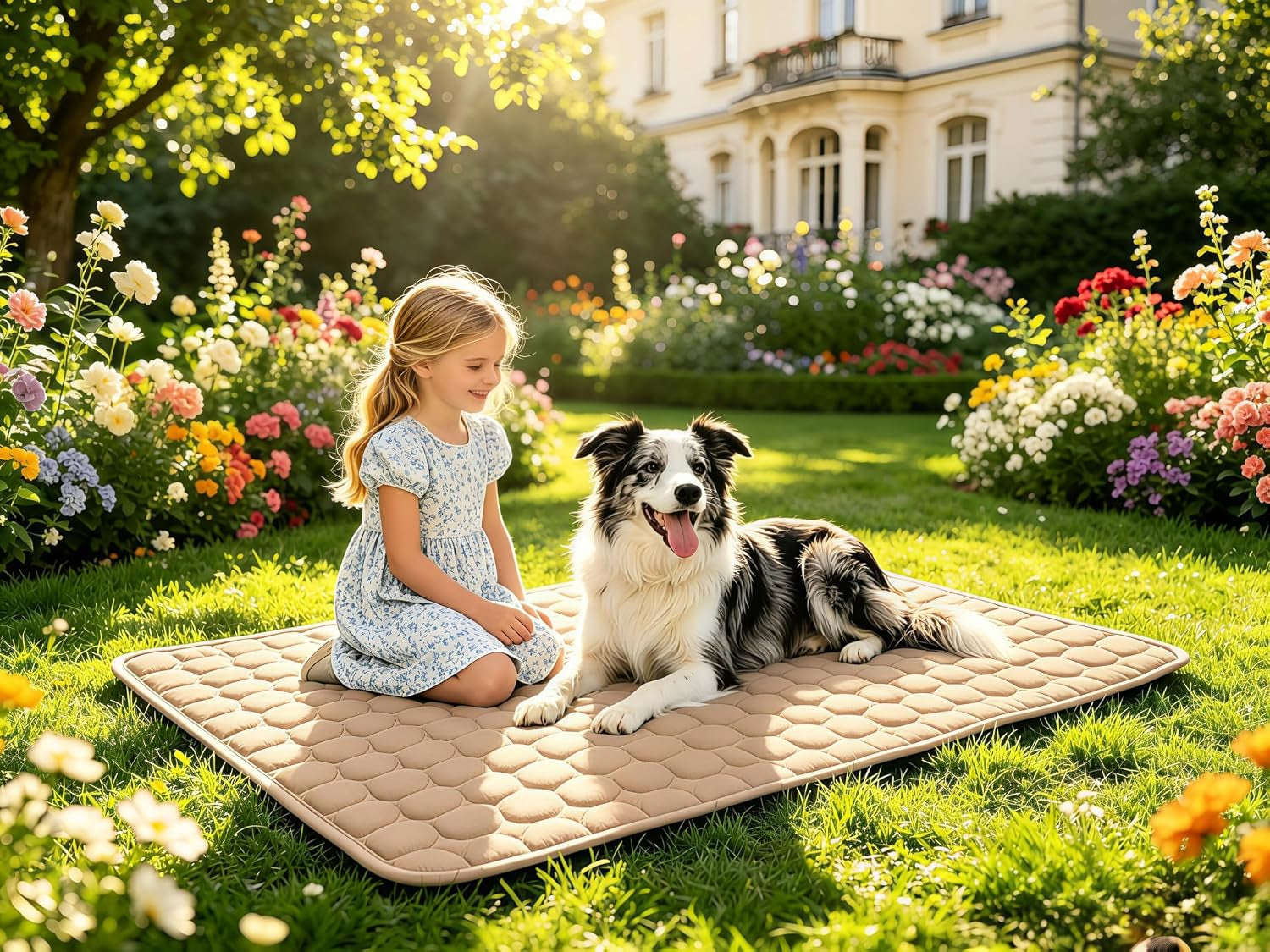 Cooling Mat for Dogs, Arc-Chill Q-Max>0.4 Washable Breathable Pad | Dog Cooling Mat with Non-Slip Base, Non-Toxic Foldable Pad, Fast Heat Release for Indoor Outdoor Car Summer Use